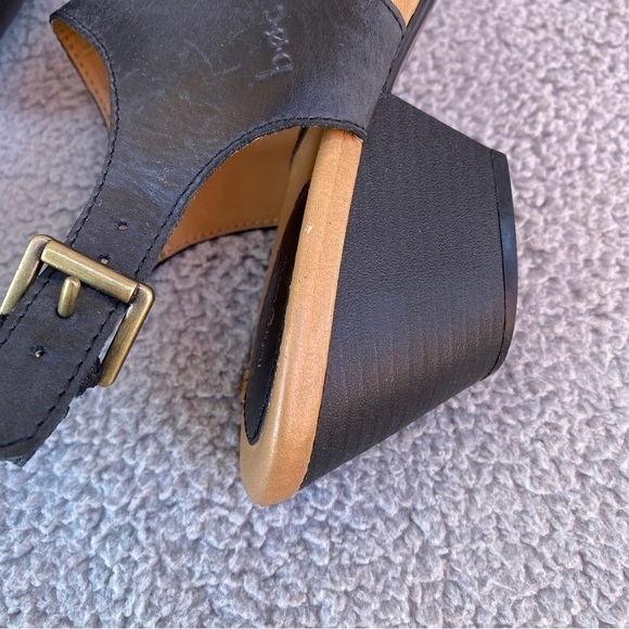 BOC Born Concept Emmeline Black Leather Strap Block Heels Sz 9 M - Picture 10 of 15